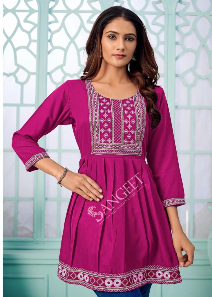 Launching Sangeet Aashini Vol 3 Rayon With Embroidery Work Top Collection Wholesale 2026