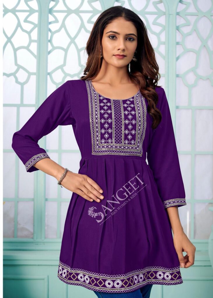 Launching Sangeet Aashini Vol 3 Rayon With Embroidery Work Top Collection Wholesale 2026