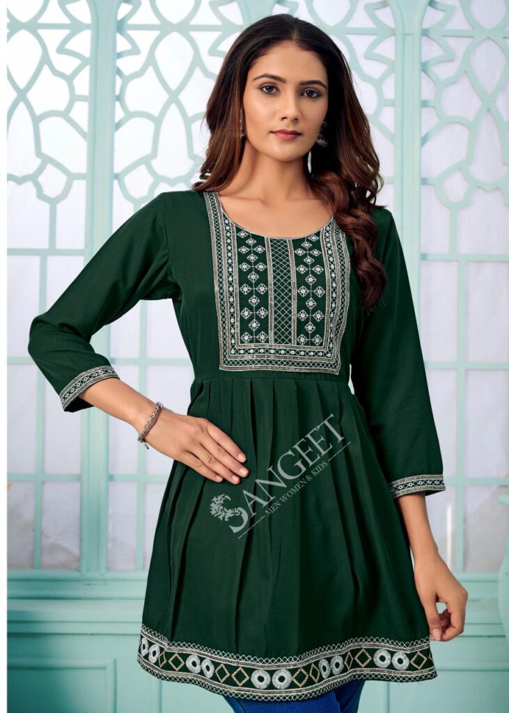 Launching Sangeet Aashini Vol 3 Rayon With Embroidery Work Top Collection Wholesale 2026