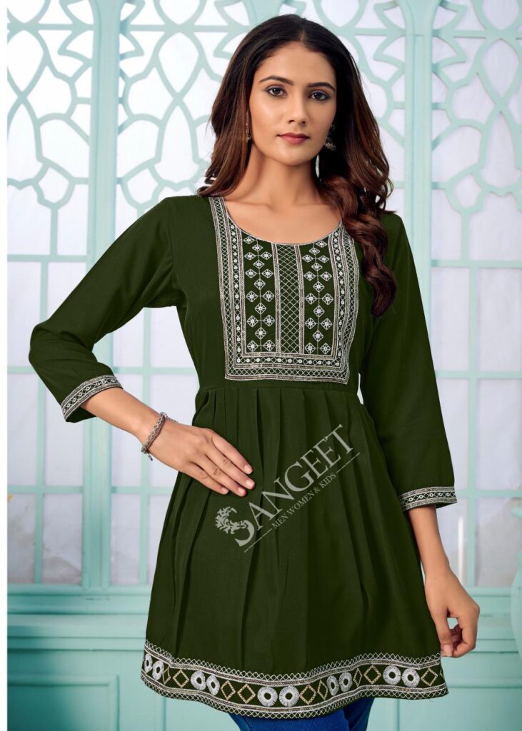Launching Sangeet Aashini Vol 3 Rayon With Embroidery Work Top Collection Wholesale 2026