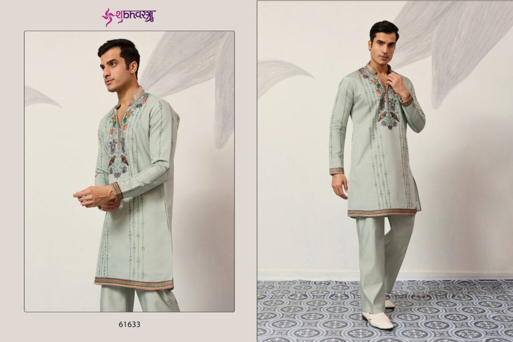 Buy Shubhvastra V Neck Viraasat Viscose Silk Thread Work Kurta And Bottom Wholesale 2026
