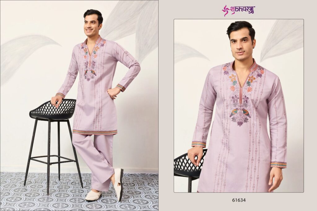 Buy Shubhvastra V Neck Viraasat Viscose Silk Thread Work Kurta And Bottom Wholesale 2026