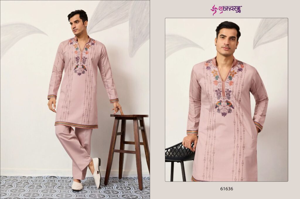 Buy Shubhvastra V Neck Viraasat Viscose Silk Thread Work Kurta And Bottom Wholesale 2026