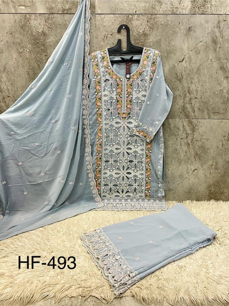 Beautiful Hoor Tex Hf 493 A to D Heavy Georgette Designer Pakistani Salwar Suit Collection Wholesale 2026