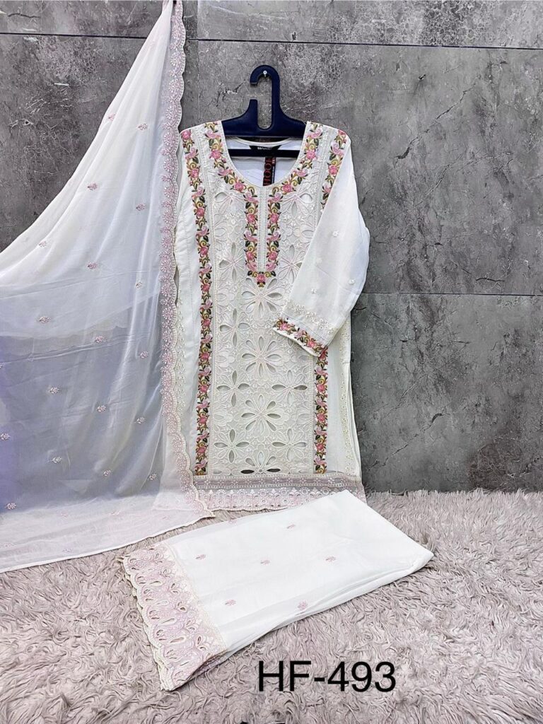 Beautiful Hoor Tex Hf 493 A to D Heavy Georgette Designer Pakistani Salwar Suit Collection Wholesale 2026