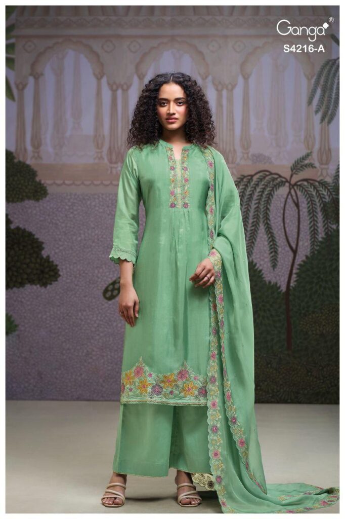 Beautiful Ganga Bisha 4216 Bemberg Silk With Embroidery Work Salwar Kameez Wholesale 2026