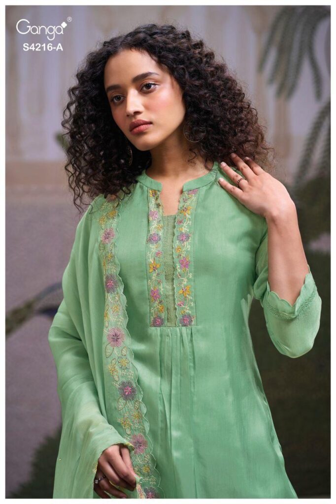 Beautiful Ganga Bisha 4216 Bemberg Silk With Embroidery Work Salwar Kameez Wholesale 2026
