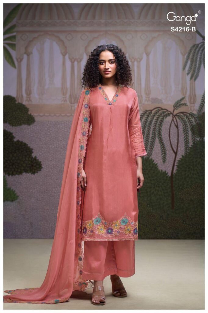 Beautiful Ganga Bisha 4216 Bemberg Silk With Embroidery Work Salwar Kameez Wholesale 2026