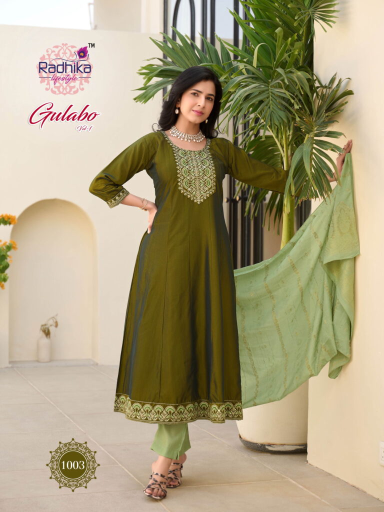 Buy Radhika Gulabo Vol 1 Rangeela With Work Kurti Pant And Dupatta Wholesale 2026