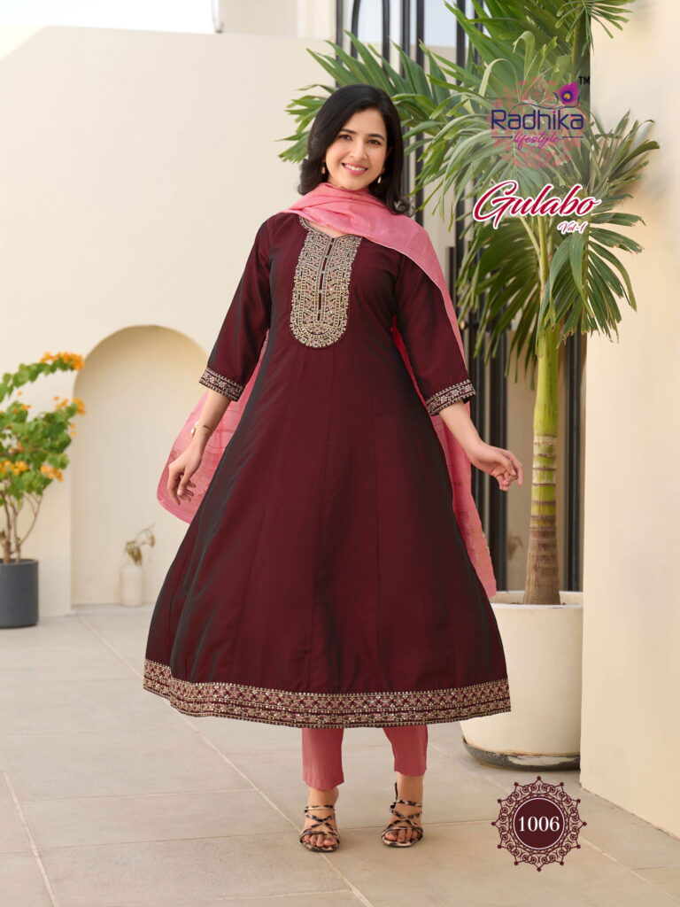 Buy Radhika Gulabo Vol 1 Rangeela With Work Kurti Pant And Dupatta Wholesale 2026