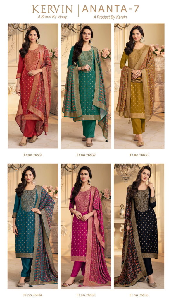 Latest Vinay Kervin Anata Vol 7 Viscose Pashmina Printed Salwar Kameez Wholesale 2026