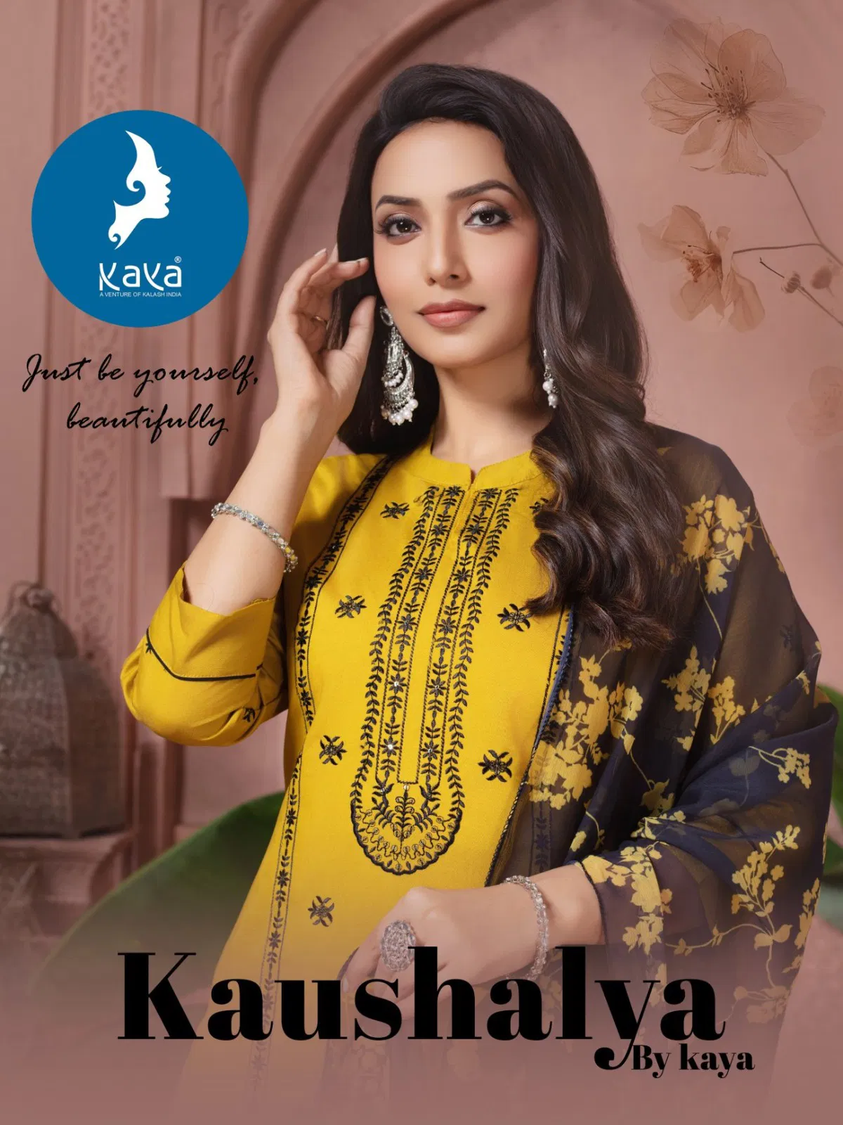 Kaya Kaushalya Roman Silk With Work Kurti Pant And Dupatta Collection Wholesale