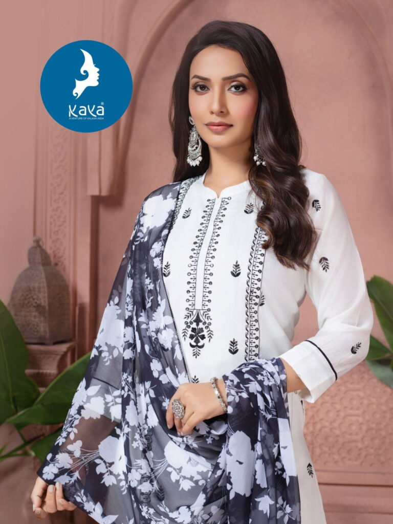 Latest Kaya Kaushalya Roman Silk With Work Kurti Pant And Dupatta Collection Wholesale 2026
