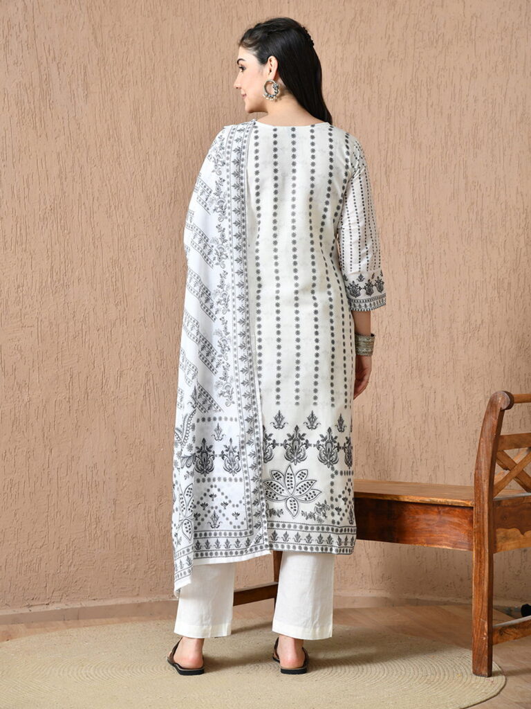 Stylish Hr 1544 Poly Schiffli Hand Work Kurti Bottom And Dupatta Collection Wholesale 2026