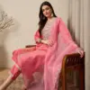Vp 9684 P Silk Blend Embroidered Kurti With Bottom Dupatta Wholesale