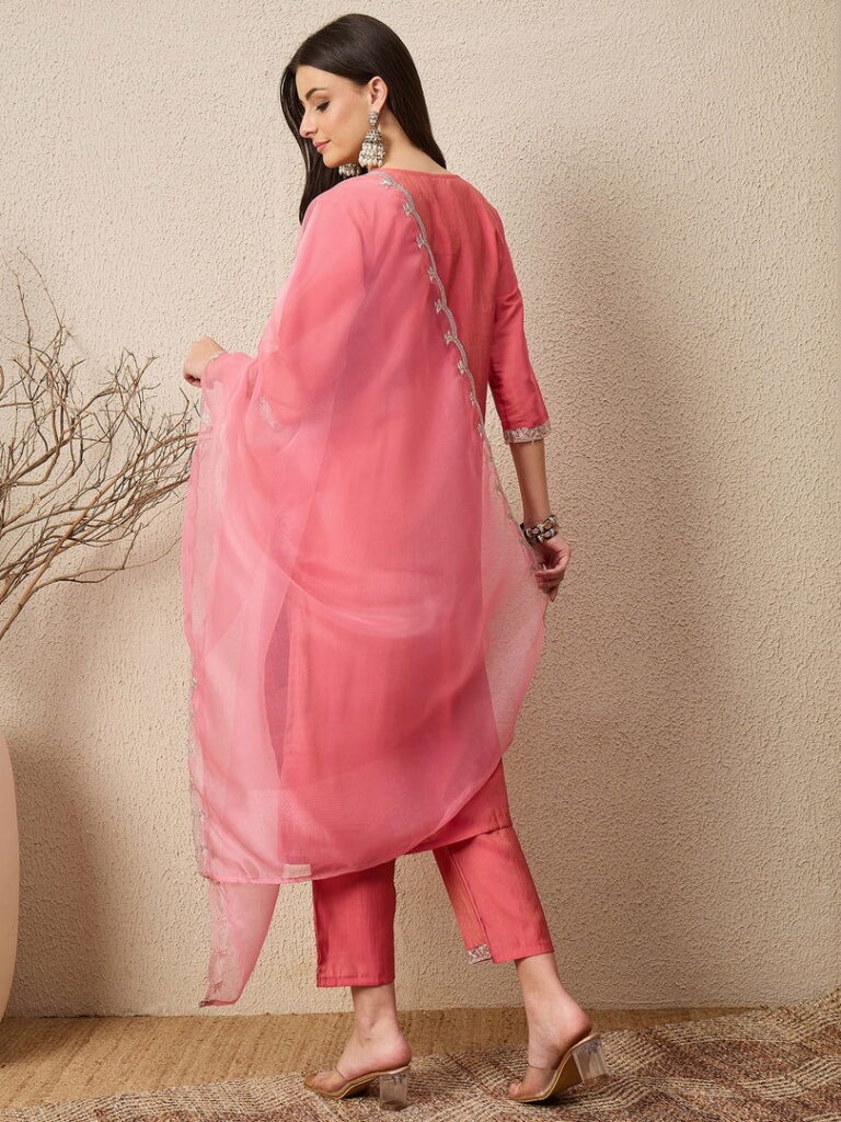 Launching Vp 9684 P Silk Blend Embroidered Kurti With Bottom Dupatta Wholesale 2026