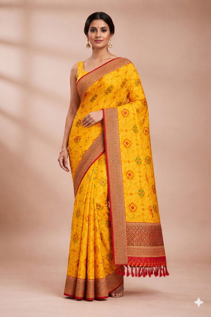 Buy Dhurandhar Georgette Vol 2 Bandhani Printed Fancy Saree Collection Wholesale 2026