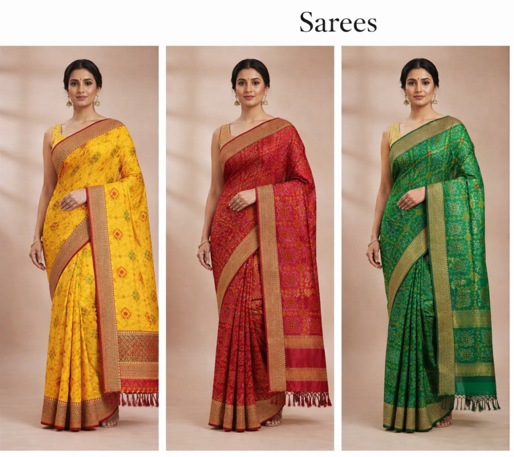 Buy Dhurandhar Georgette Vol 2 Bandhani Printed Fancy Saree Collection Wholesale 2026