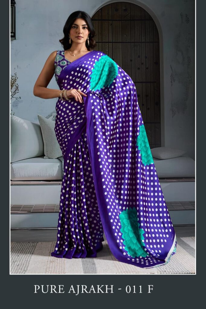 Buy Rajtex Pure Ajrakh 011 Modal Satin Printed Saree Wholesale 2026