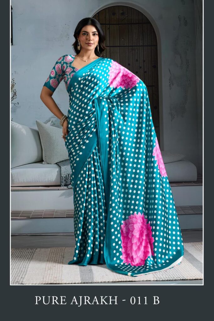 Buy Rajtex Pure Ajrakh 011 Modal Satin Printed Saree Wholesale 2026