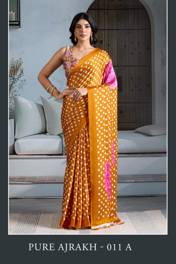 Buy Rajtex Pure Ajrakh 011 Modal Satin Printed Saree Wholesale 2026