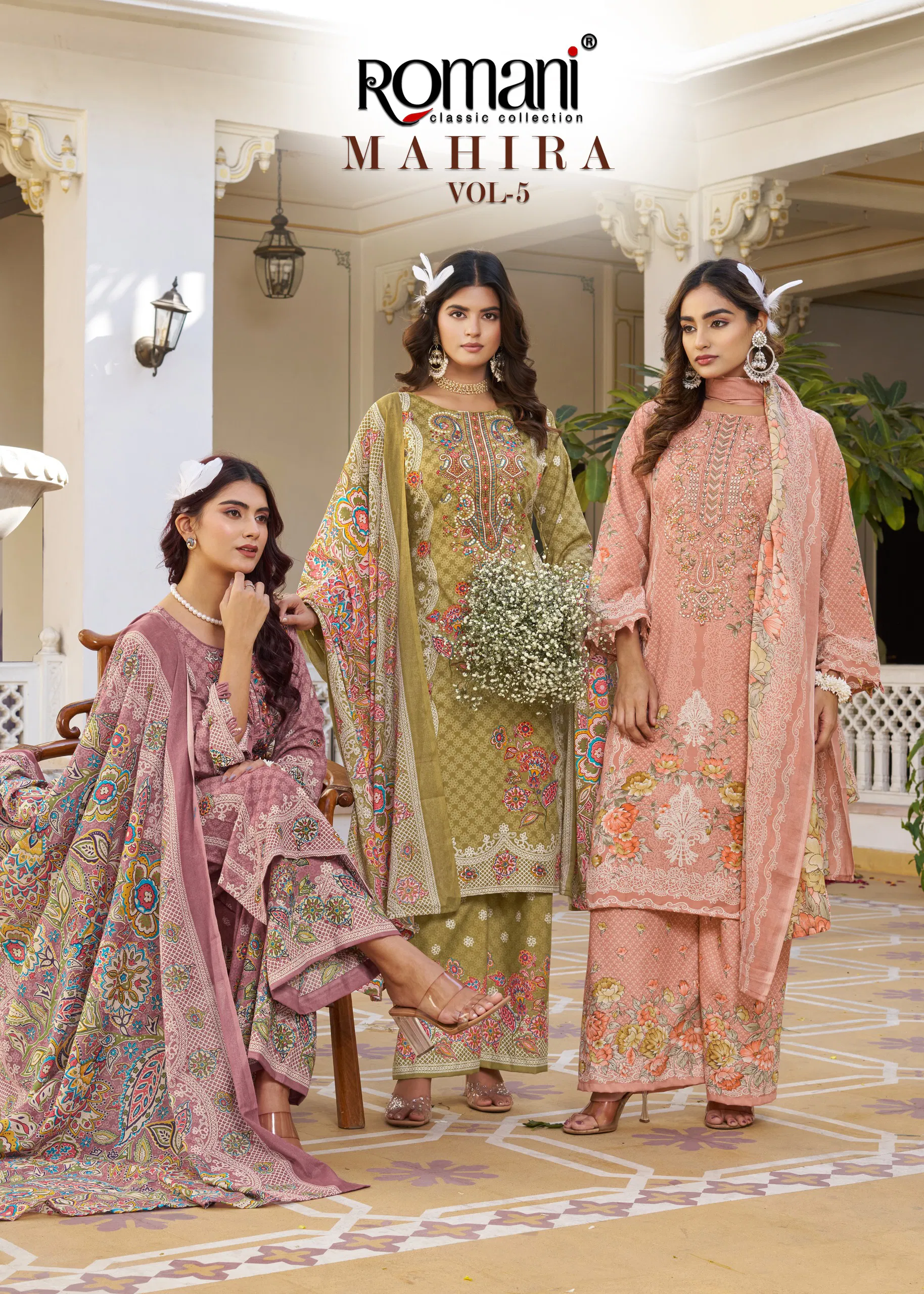 Romani Mahira Vol 5 Cotton Digital Printed Dress Material Collection Wholesale