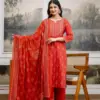 Naisha K 556 Mal Cotton With Embroidery Work Kurti Pant And Dupatta Wholesale