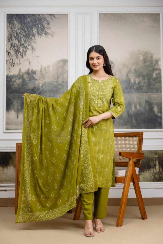 Latest Naisha K 556 Mal Cotton With Embroidery Work Kurti Pant And Dupatta Wholesale 2026