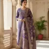 Naisha K 555 Roman Silk With Handwork Kurti Pant And Dupatta Collection Wholesale