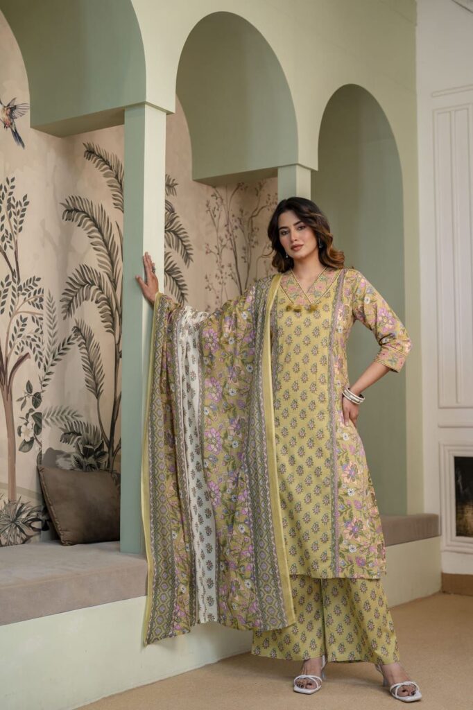 Beautiful Naisha K 554 Cotton With Work Top Bottom And Dupatta Collection Wholesale 2026