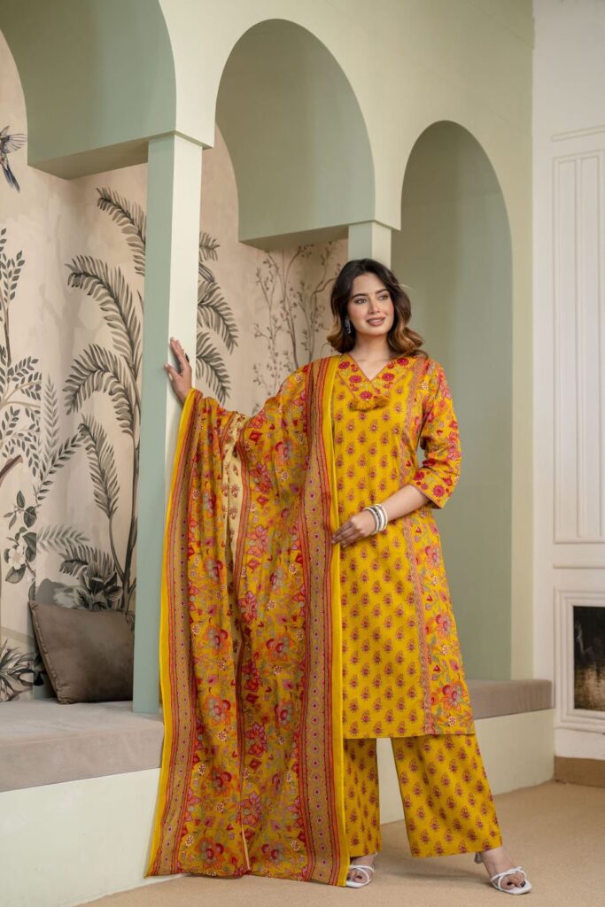 Beautiful Naisha K 554 Cotton With Work Top Bottom And Dupatta Collection Wholesale 2026