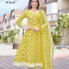 Baalar Anarkali Vol 4 Readymade Cotton Printed Anarkali Kurti Pent With Dupatta Wholesale