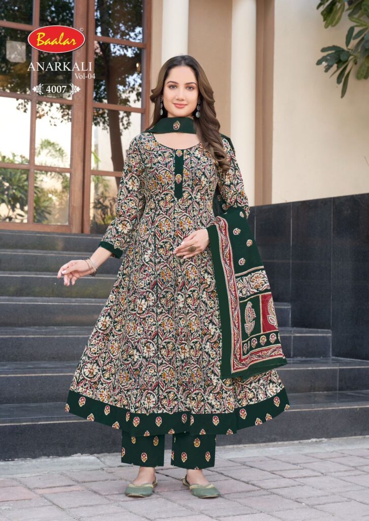 Buy Baalar Anarkali Vol 4 Readymade Cotton Printed Anarkali Kurti Pent With Dupatta Wholesale 2026