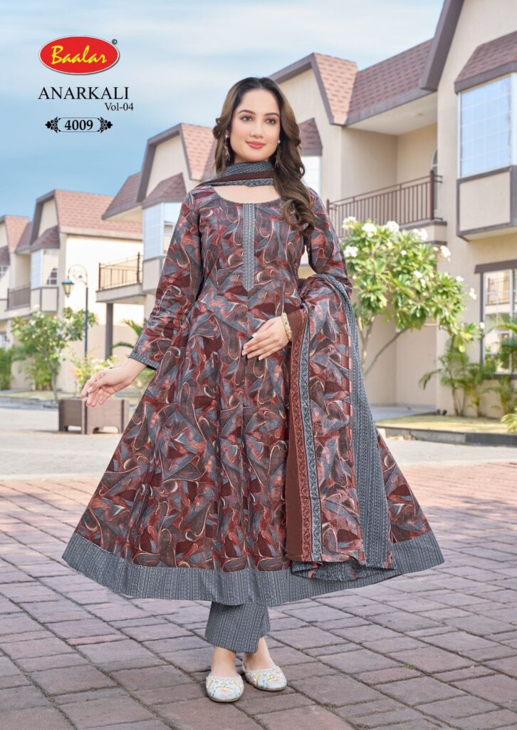 Buy Baalar Anarkali Vol 4 Readymade Cotton Printed Anarkali Kurti Pent With Dupatta Wholesale 2026