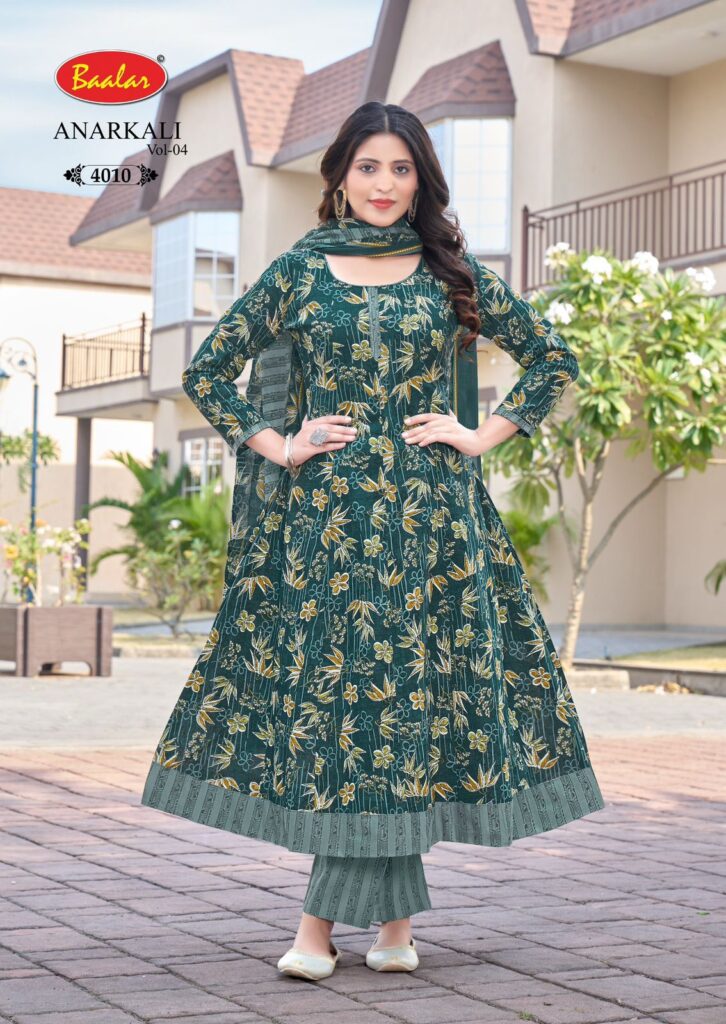 Buy Baalar Anarkali Vol 4 Readymade Cotton Printed Anarkali Kurti Pent With Dupatta Wholesale 2026