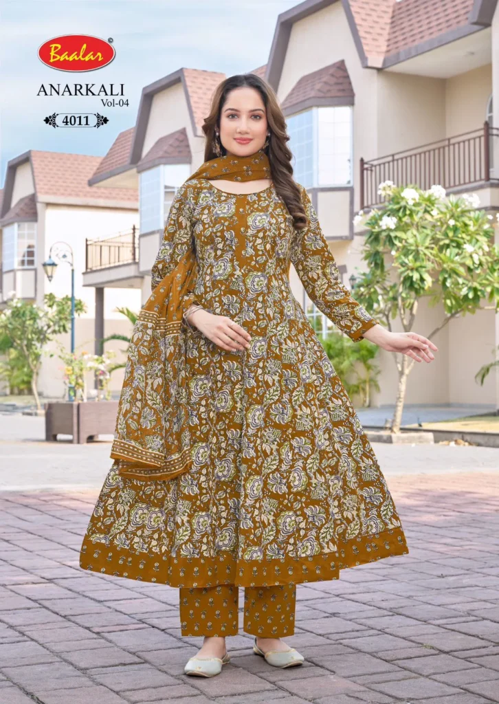 Buy Baalar Anarkali Vol 4 Readymade Cotton Printed Anarkali Kurti Pent With Dupatta Wholesale 2026