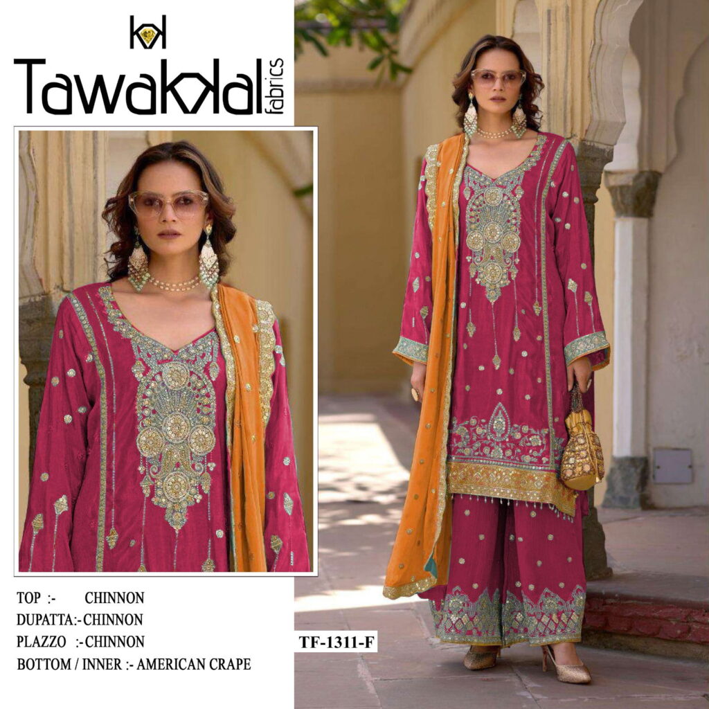 Launching Tf 1311 Heavy Chinnon Silk Pakistani Dress Collection Wholesale 2026