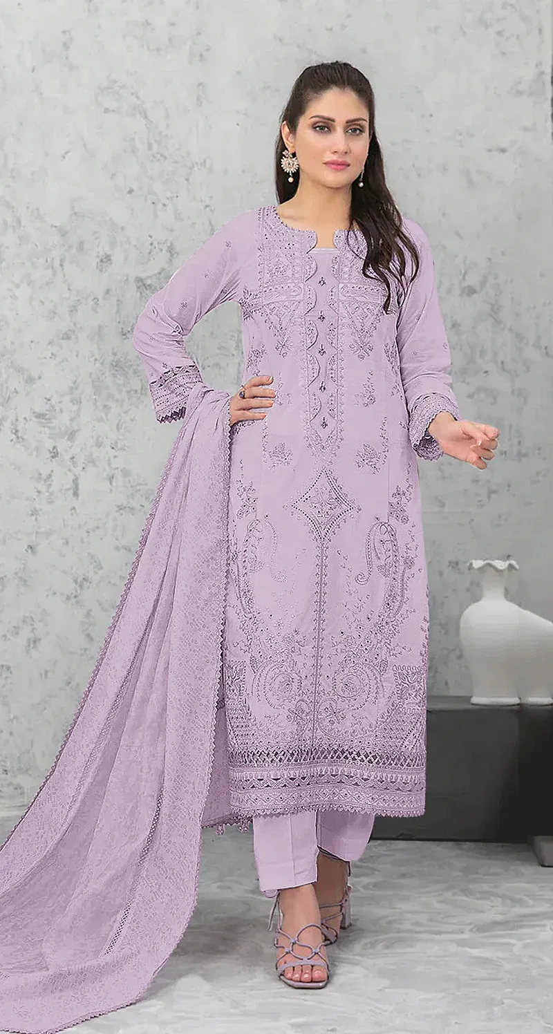 Sitarah 905 Cotton Peach Eid Wear Embroidery Work Pakistani Dress Collection Wholesale