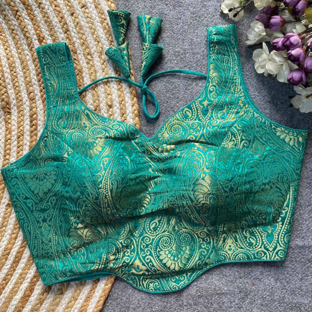 Latest Pih Peplum Jacquard Satin Silk Readymade Blouse Wholesale 2026