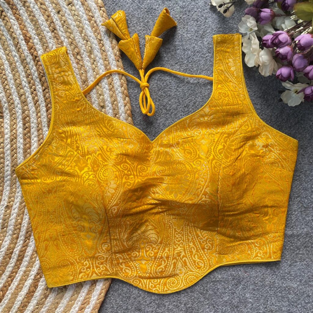 Latest Pih Peplum Jacquard Satin Silk Readymade Blouse Wholesale 2026
