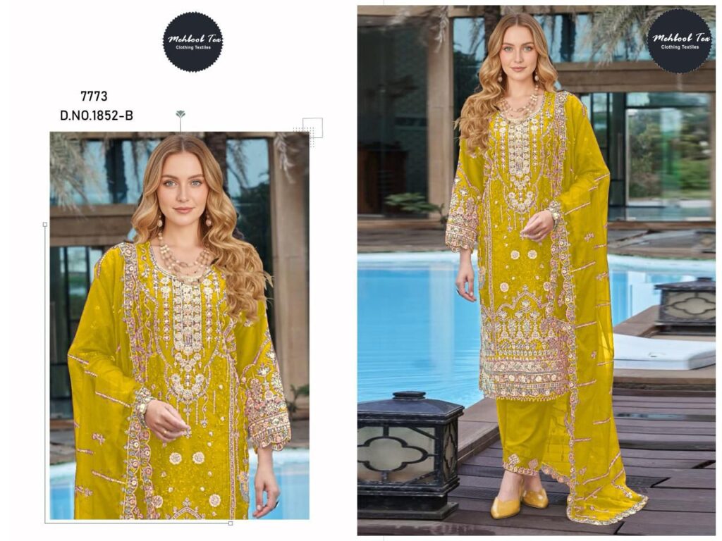 Buy Mehboob Tex 1852 A To D Chiffon With Embroidery Pakistani Salwar Kameez Wholesale 2026