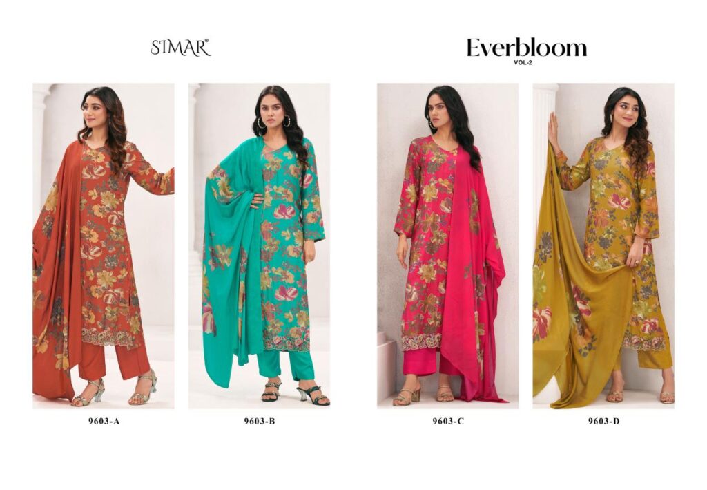 Beautiful Glossy Simar Everbloom Vol 2 Viscose Muslin Digital Printed Salwar Kameez Wholesale 2026