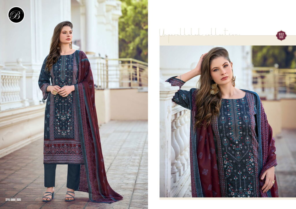 Stylish Belliza Bin Saeed Vol 10 Cotton Digital Printed Dress Material Collection Wholesale 2026
