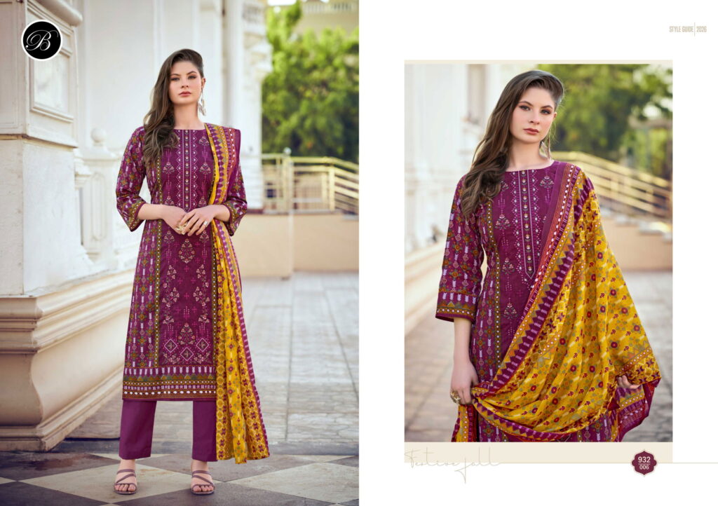 Stylish Belliza Bin Saeed Vol 10 Cotton Digital Printed Dress Material Collection Wholesale 2026