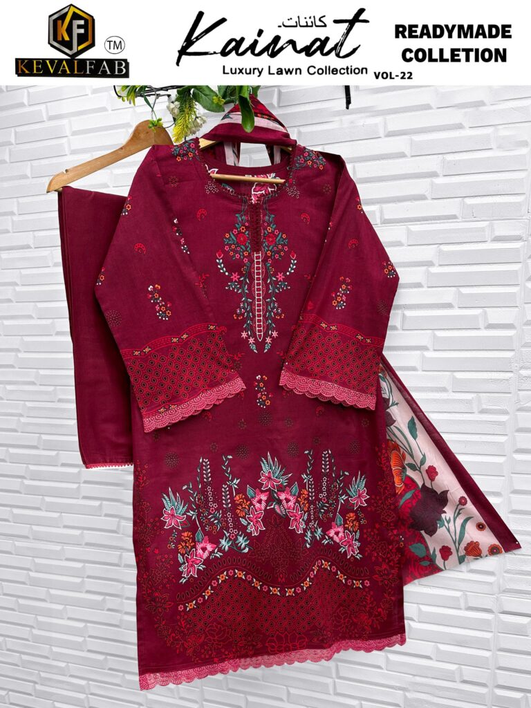Launching Keval Kainat Vol 22 Readymade Lawn Cotton Print Karachi Collection Wholesale 2026