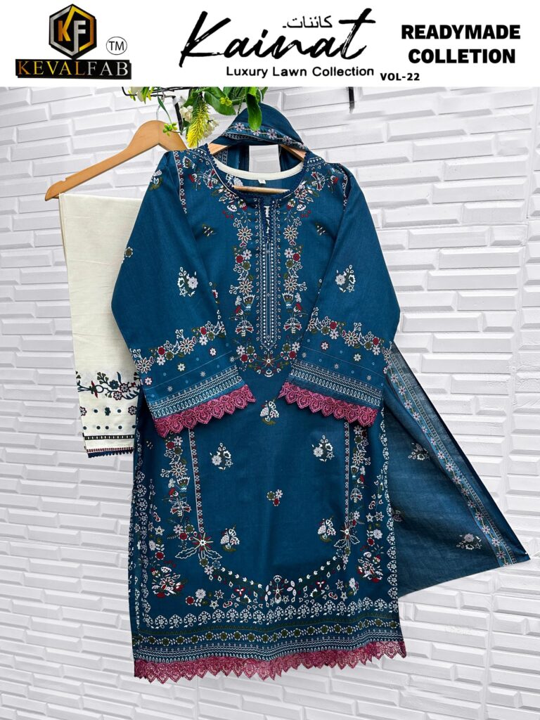 Launching Keval Kainat Vol 22 Readymade Lawn Cotton Print Karachi Collection Wholesale 2026