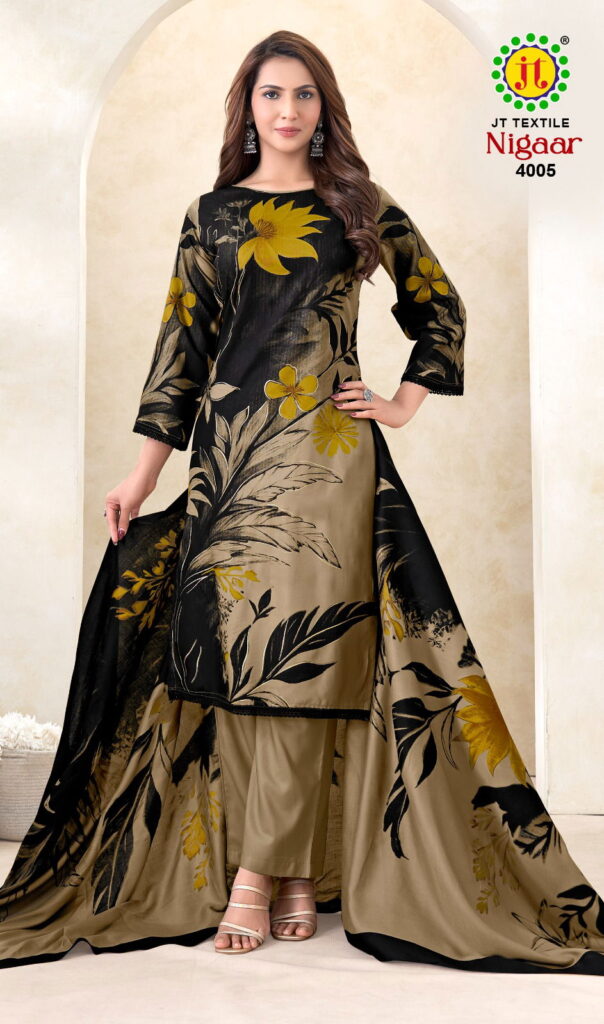 Launching Jt Nigaar Vol 4 Rayon With Foil Printed Dress Material Collection Wholesale 2026