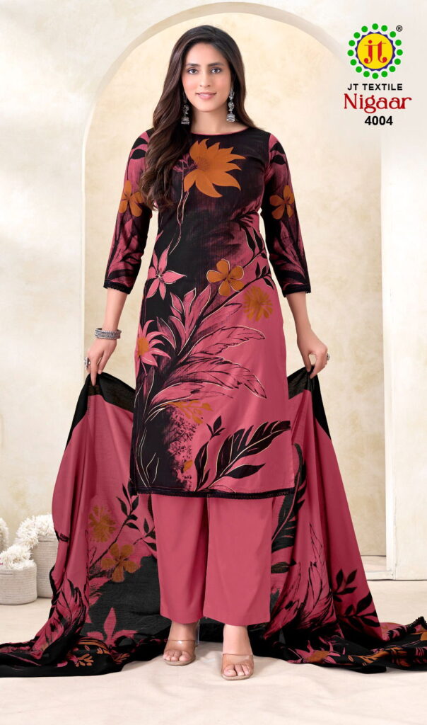 Launching Jt Nigaar Vol 4 Rayon With Foil Printed Dress Material Collection Wholesale 2026