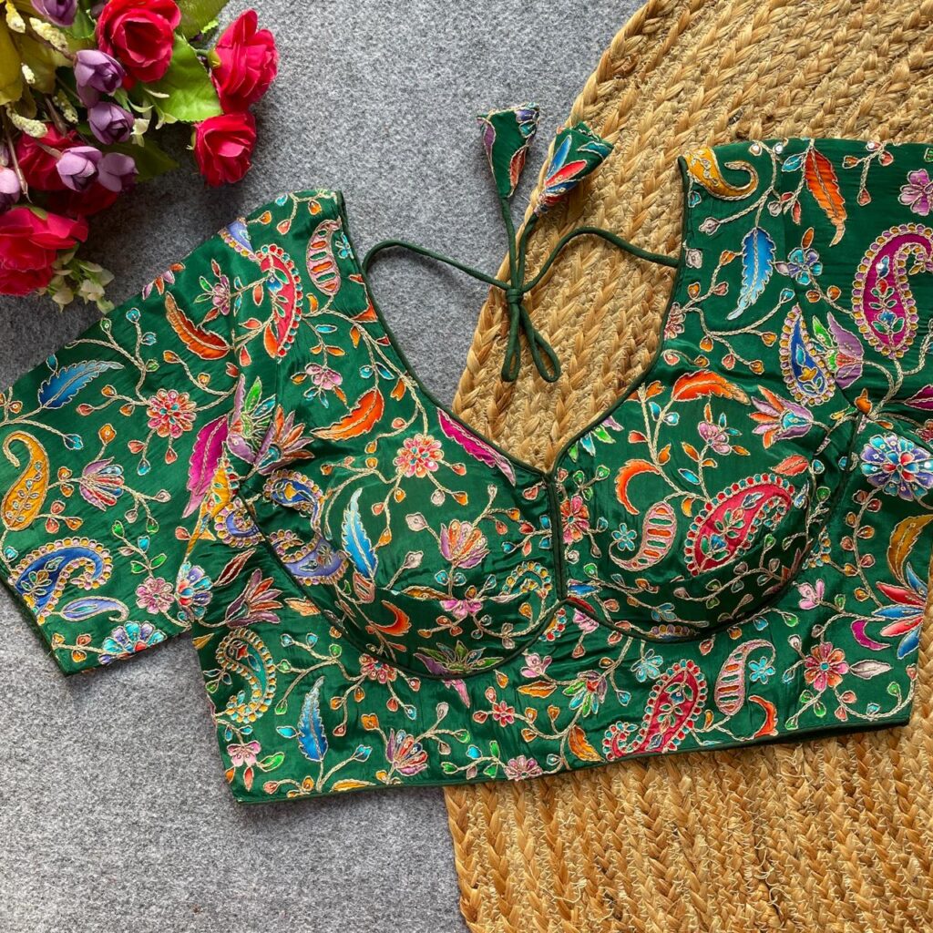 Latest Pih Sabya Keri Pure Viscose Natural Crepe Embroidery Work Readymade Blouse Wholesale 2026