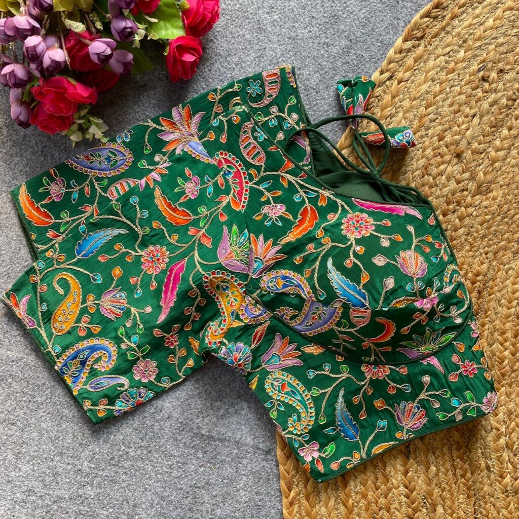 Latest Pih Sabya Keri Pure Viscose Natural Crepe Embroidery Work Readymade Blouse Wholesale 2026
